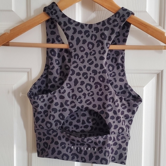 Anthropologie All Fenix Charcoal Jagger Long Bra size XS in Leopard - Picture 3 of 6